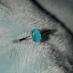 NWOT Paraiba Tourmaline Sterling Silver ring.
